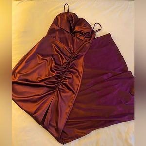 Windsor maxi satin dress